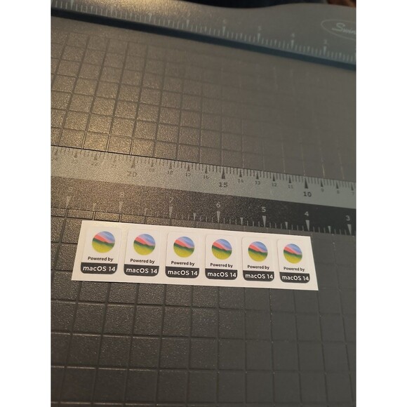 MacOS 14 Sonoma Mac OS Apple Sticker / Decal / Badge (6 Pack) - Picture 2 of 3